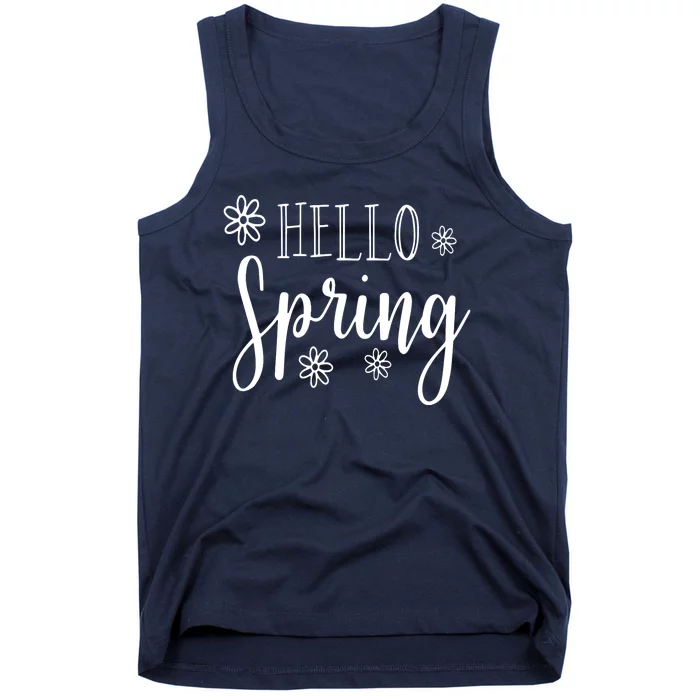 Hello Spring Cute Flower Tank Top