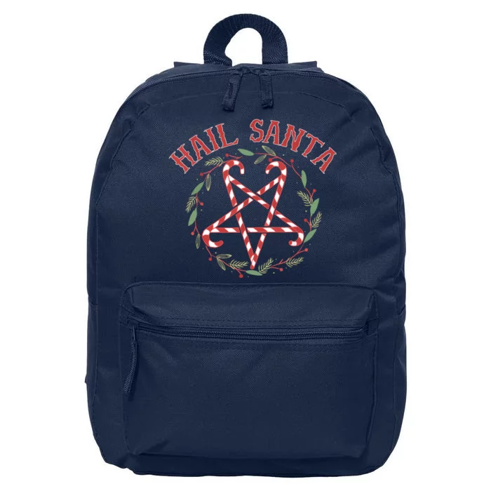 Hail Santa Christmas Krampus Funny 16 in Basic Backpack