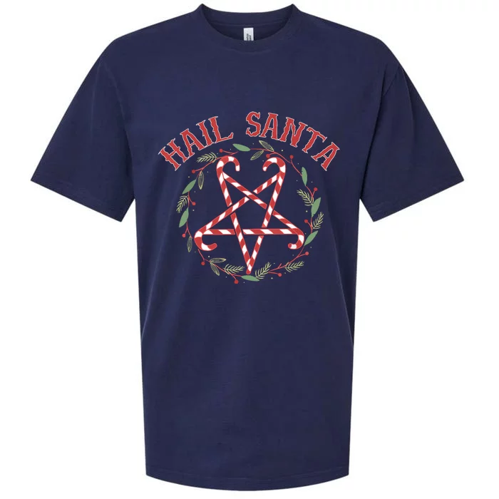 Hail Santa Christmas Krampus Funny Sueded Cloud Jersey T-Shirt