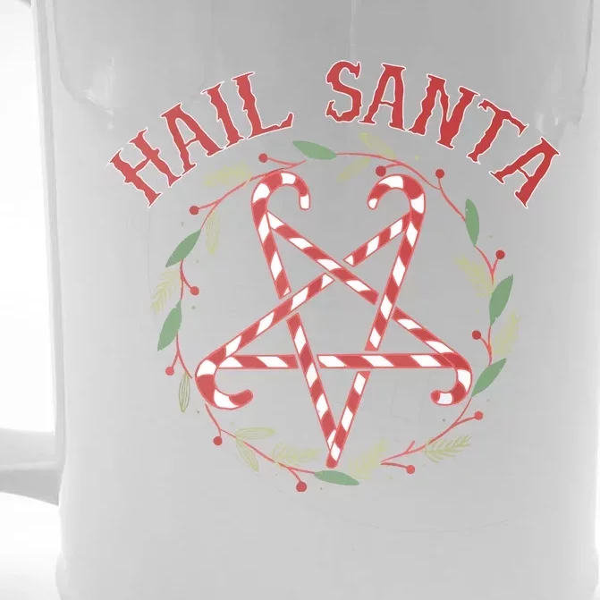 Hail Santa Christmas Krampus Funny Front & Back Beer Stein