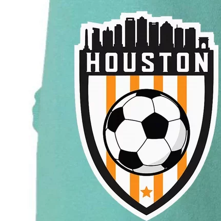 Houston Soccer City Skyline Futbol Club Match Day Fan Doggie 3-End Fleece Hoodie