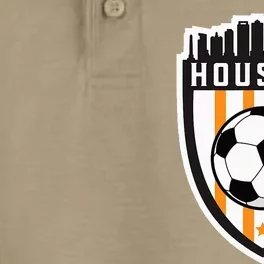 Houston Soccer City Skyline Futbol Club Match Day Fan Dry Zone Grid Performance Polo