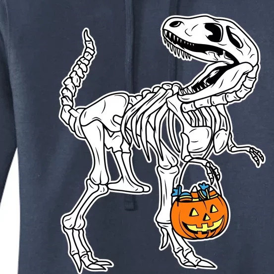 Halloween Skeleton Dinosaur Trex Halloween Funny Gift Women's Pullover Hoodie