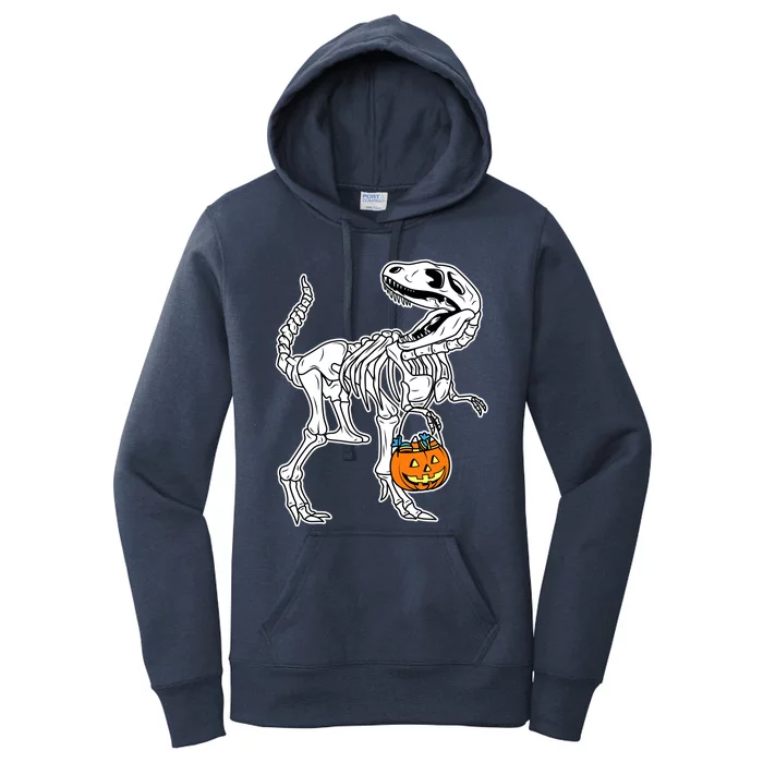 Halloween Skeleton Dinosaur Trex Halloween Funny Gift Women's Pullover Hoodie