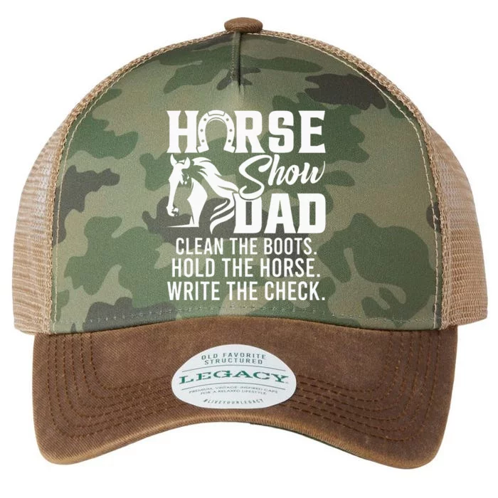 Horse Show Dad Funny Horse Gift Horse Dad Legacy Tie Dye Trucker Hat