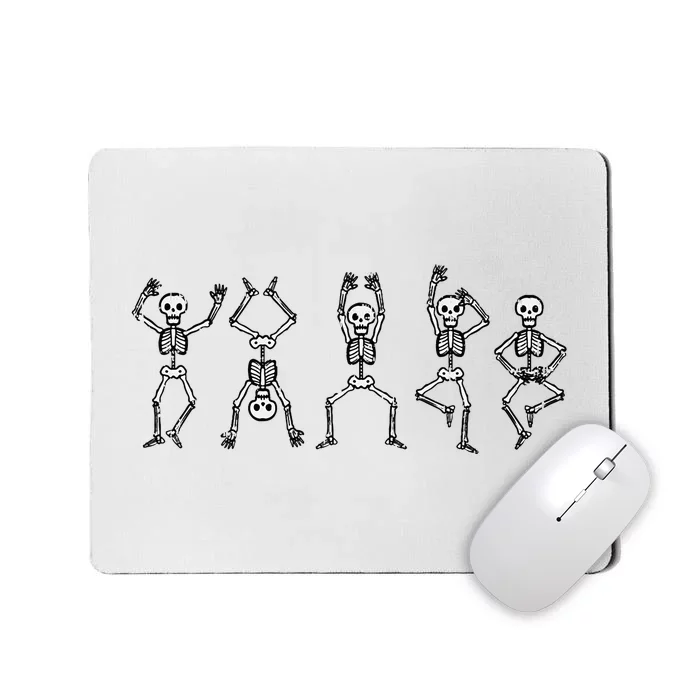 Halloween Skeletons Dancing Funny Costume Mousepad