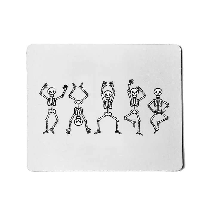 Halloween Skeletons Dancing Funny Costume Mousepad