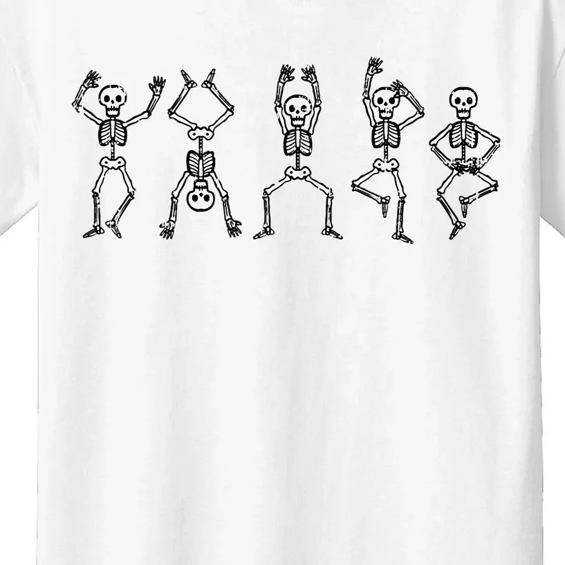 Halloween Skeletons Dancing Funny Costume Kids T-Shirt