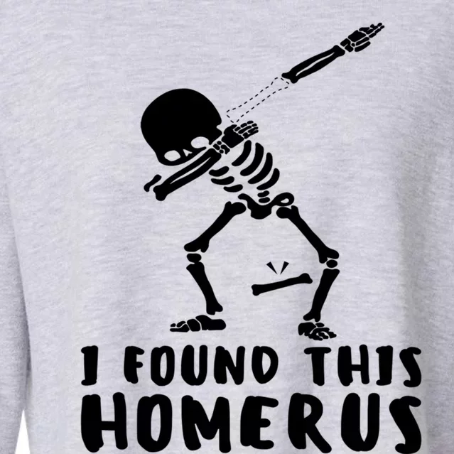 Humerus Skeleton Doctor Nurse Bone Anatomy Gift Cropped Pullover Crew