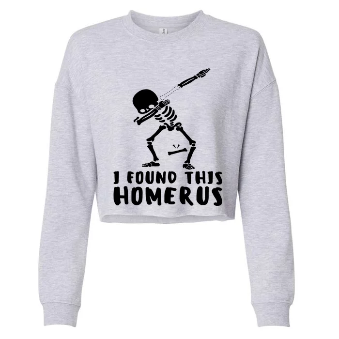 Humerus Skeleton Doctor Nurse Bone Anatomy Gift Cropped Pullover Crew