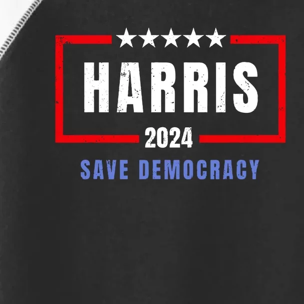 Harris Save Democracy 2024 For President Toddler Fine Jersey T-Shirt