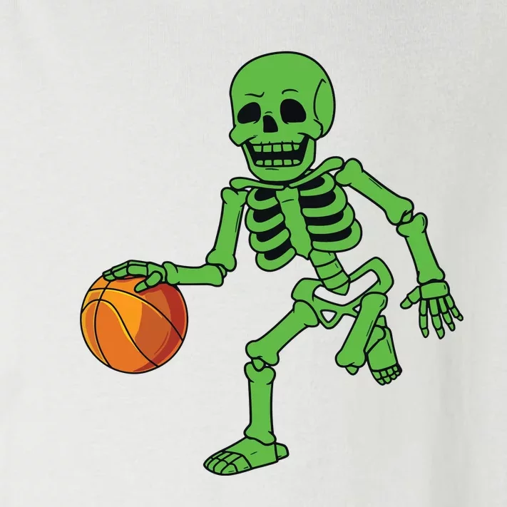 Halloween Skeleton Dribbling Basketball Boy Girl Toddler Long Sleeve Shirt