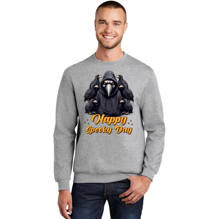 Happy Spooky Day Crow Tall Sweatshirt