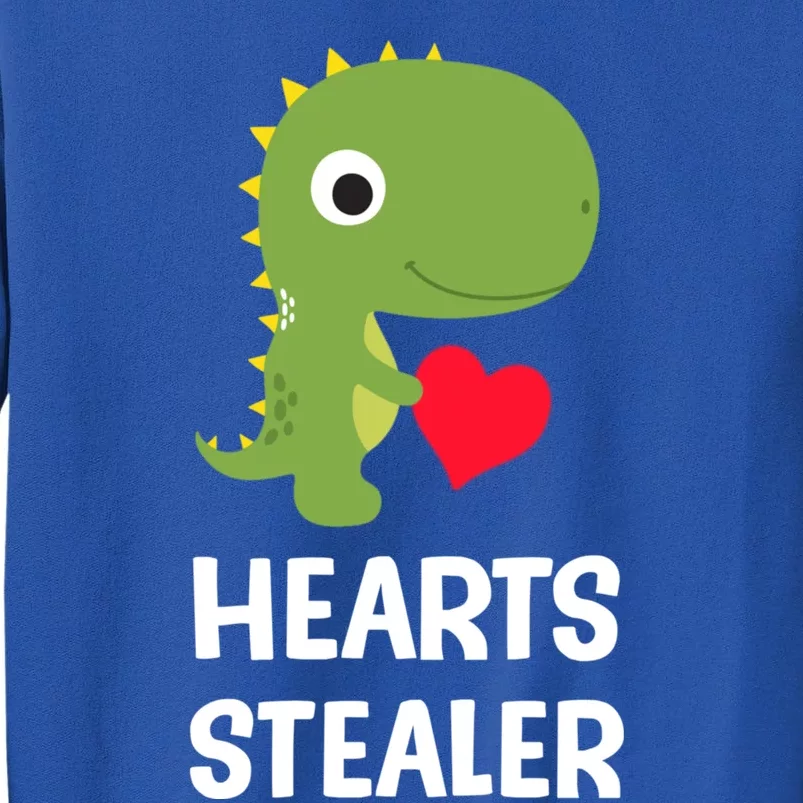 Hearts Stealer Dinosaur Trex Valentines Day Great Gift Tall Sweatshirt