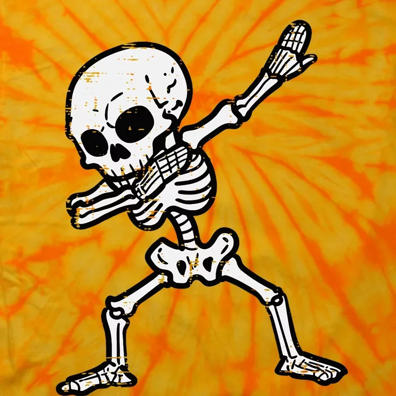 Halloween Skeleton Dabbing Costume Tie-Dye T-Shirt