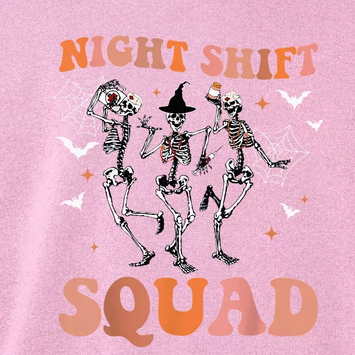 Halloween Skeleton Dancing Nurse Night Squad Shift Toddler Hoodie