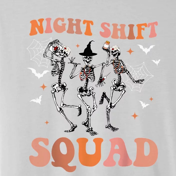 Halloween Skeleton Dancing Nurse Night Squad Shift ChromaSoft Performance T-Shirt