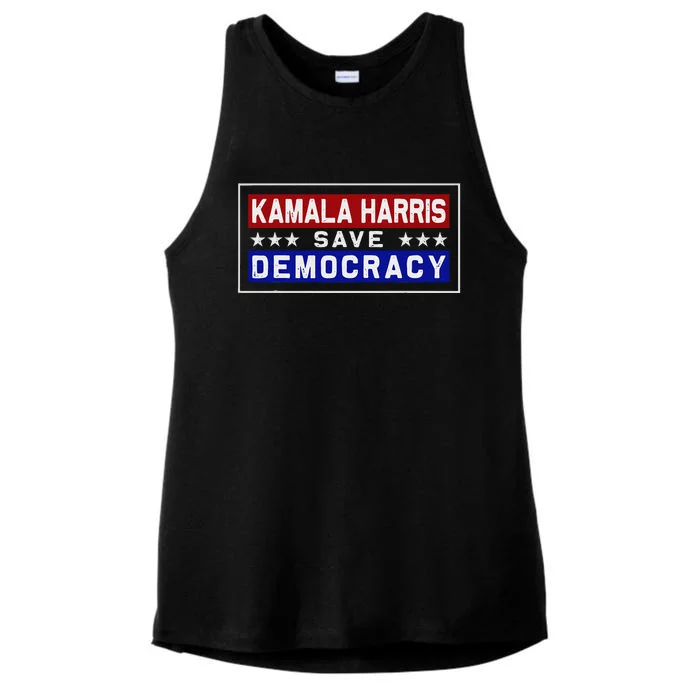 Harris Save Democracy Ladies Tri-Blend Wicking Tank