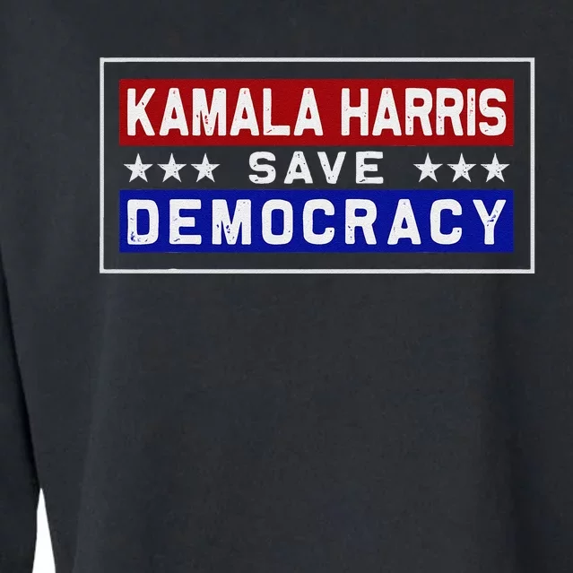 Harris Save Democracy Cropped Pullover Crew