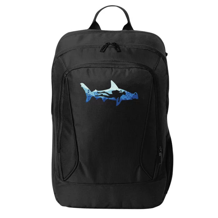 Hammerhead Shark Diver Ocean City Backpack