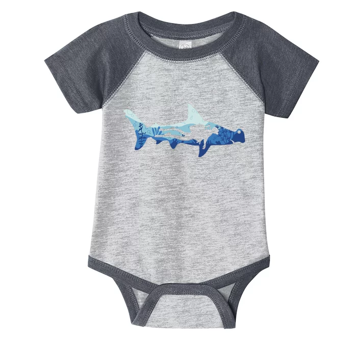 Hammerhead Shark Diver Ocean Infant Baby Jersey Bodysuit