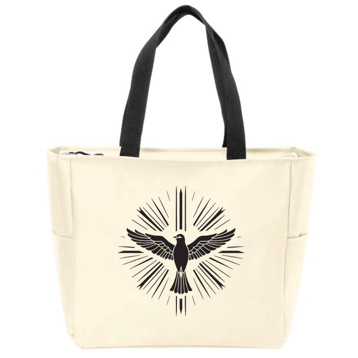 Holy Spirit Dove Praise Jesus Pentecost Zip Tote Bag