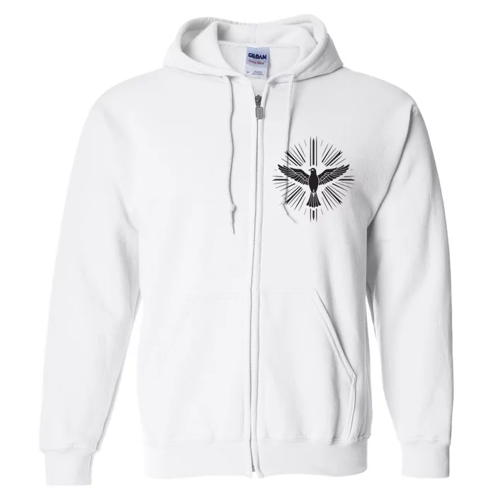 Holy Spirit Dove Praise Jesus Pentecost Full Zip Hoodie