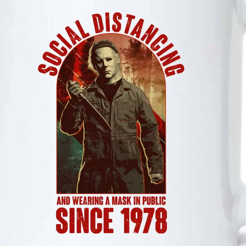 Halloween Social Distancing And Wearing A Mask Since 1978 Black Color Changing Mug