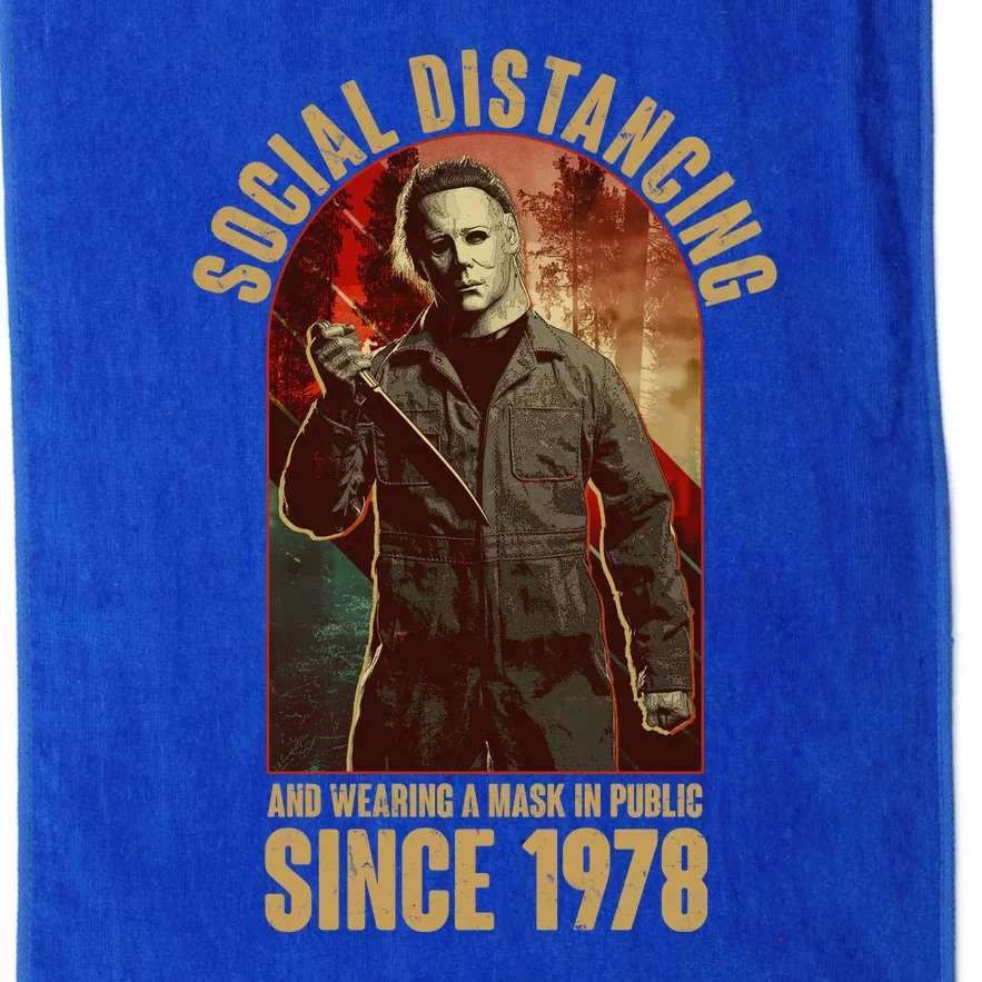 Halloween Social Distancing And Wearing A Mask Since 1978 Platinum Collection Golf Towel