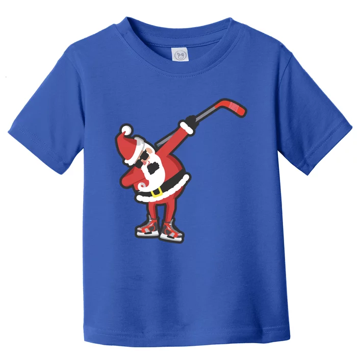 Hockey Santa Dabbing Funny Dab Hockey Santa Cool Gift Toddler T-Shirt