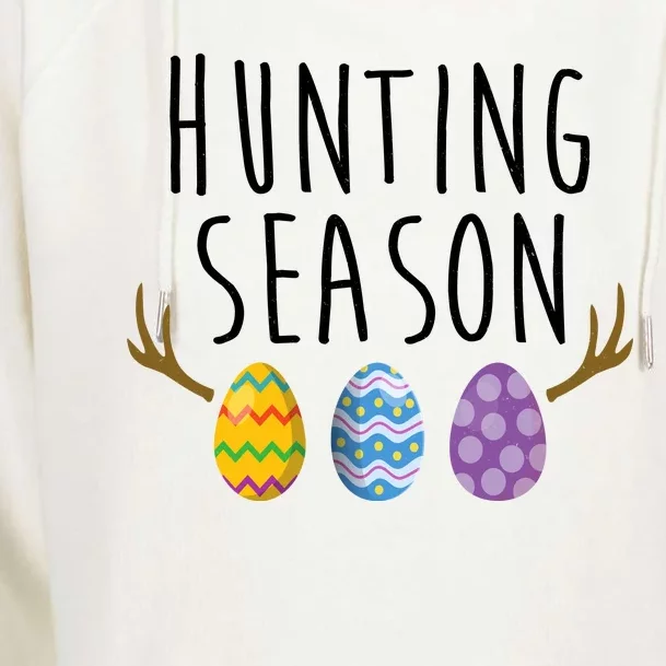 Hunting Season Deer Easter Eggs Womens Funnel Neck Pullover Hood