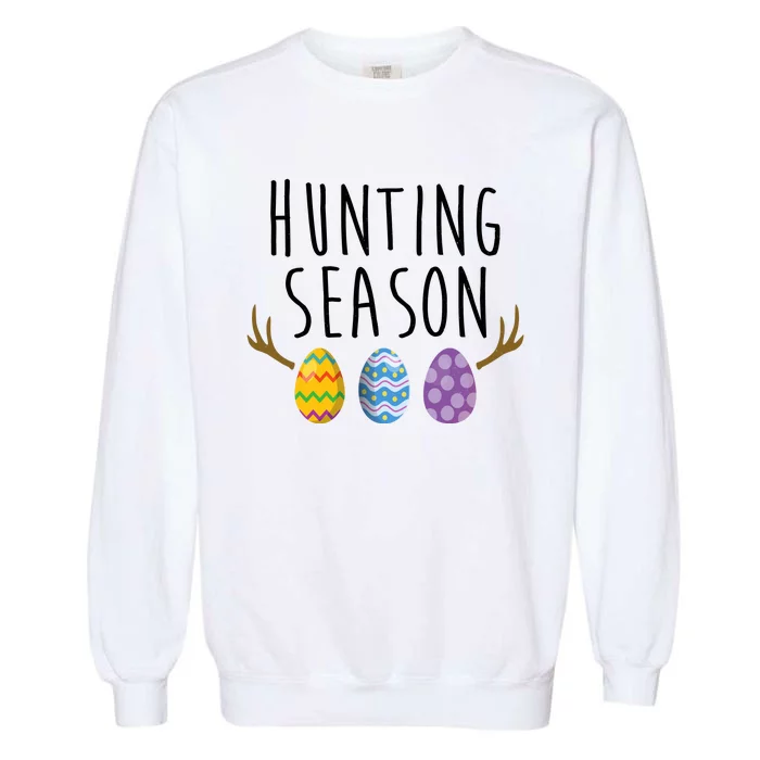 Hunting Season Deer Easter Eggs Garment-Dyed Sweatshirt