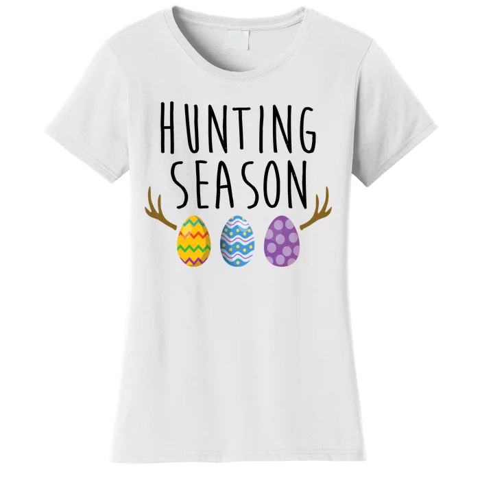 Hunting Season Deer Easter Eggs Women's T-Shirt