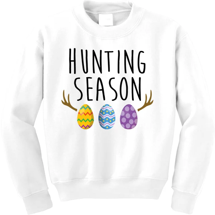 Hunting Season Deer Easter Eggs Kids Sweatshirt