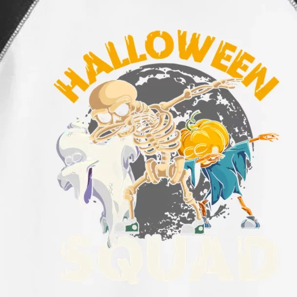 Halloween Squad Dabbing Skeleton Zombie Scary Pumpkin Cool Gift Toddler Fine Jersey T-Shirt