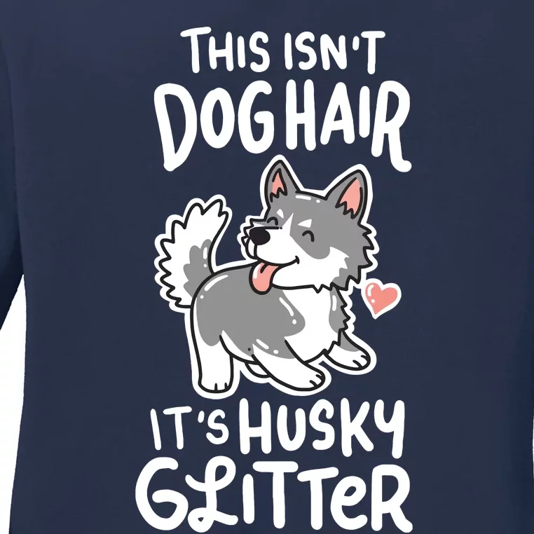 Husky Siberian Dog Owner Puppy Gift Ladies Long Sleeve Shirt