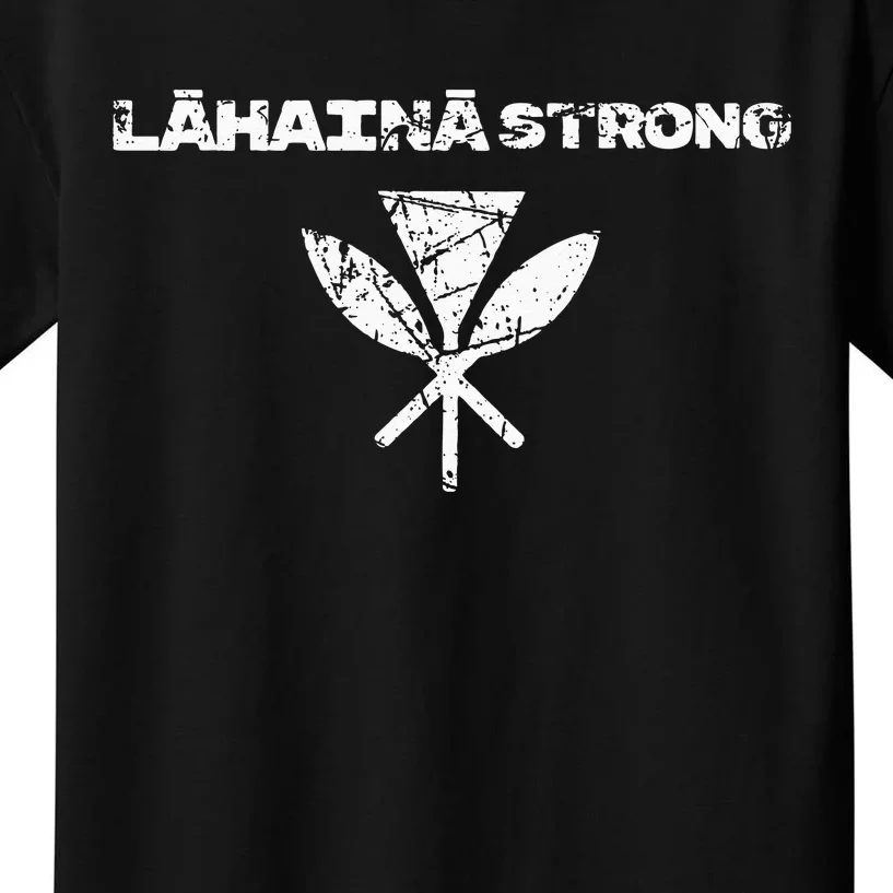 Hawaii Strong Distressed Look Strong Resilient Lahaina Kids T-Shirt