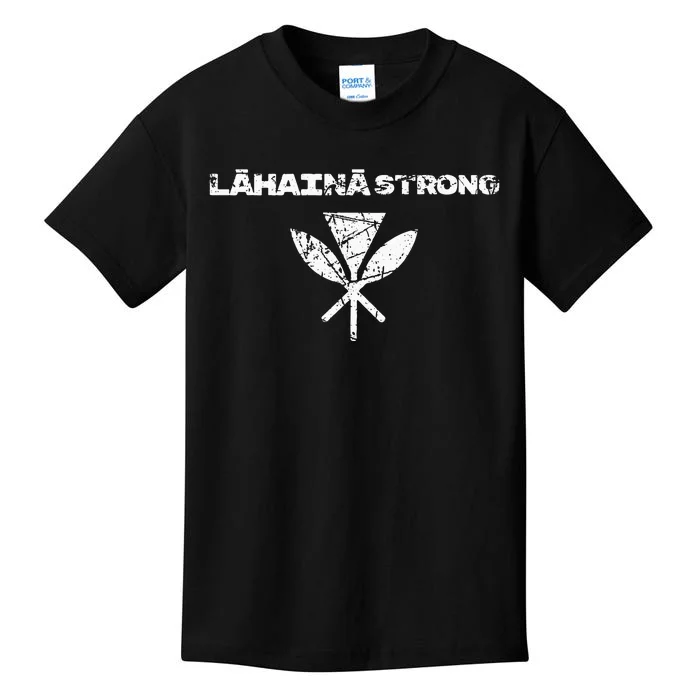 Hawaii Strong Distressed Look Strong Resilient Lahaina Kids T-Shirt