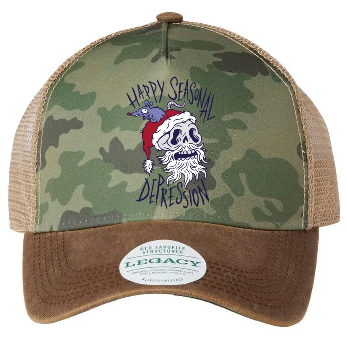 Happy Seasonal Depression Santa Legacy Tie Dye Trucker Hat