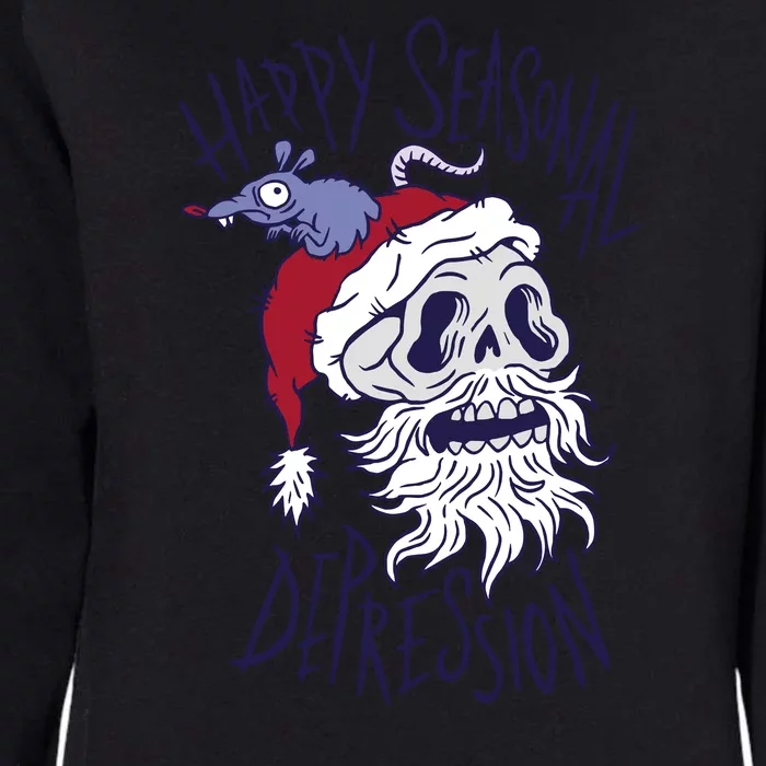 Happy Seasonal Depression Santa Womens California Wash Sweatshirt