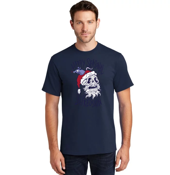 Happy Seasonal Depression Santa Tall T-Shirt