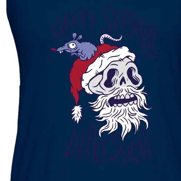 Happy Seasonal Depression Santa Ladies Essential Flowy Tank