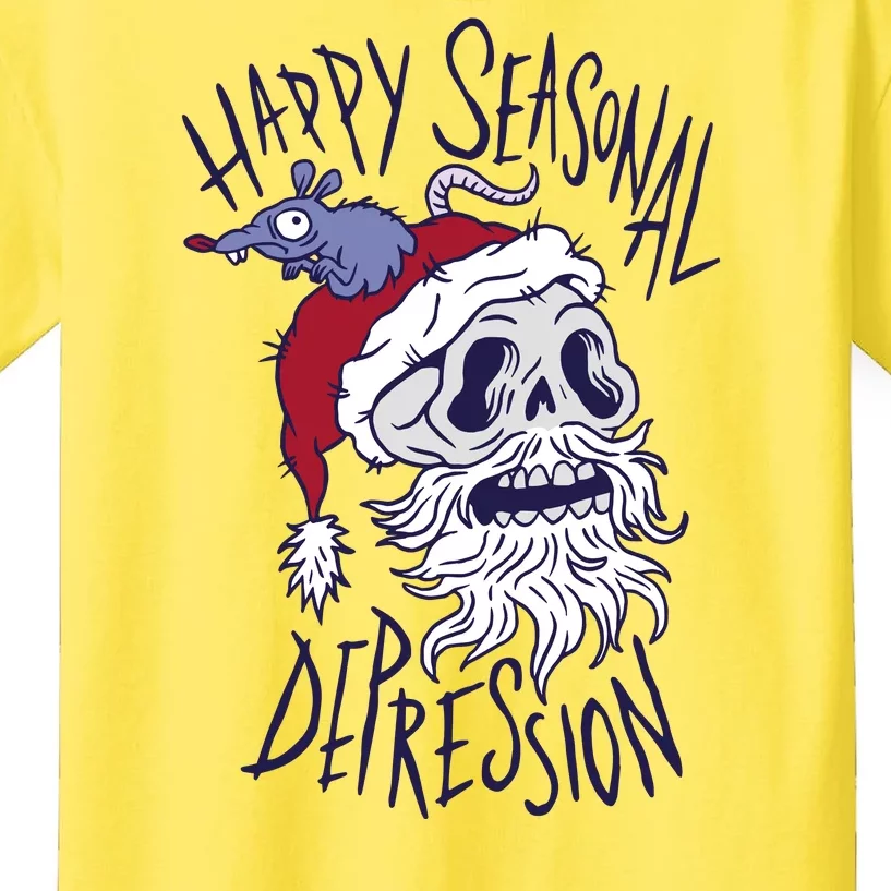 Happy Seasonal Depression Santa Kids T-Shirt