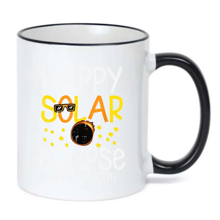 Happy Solar Eclipse April 8 2024 04 08 24 Black Color Changing Mug