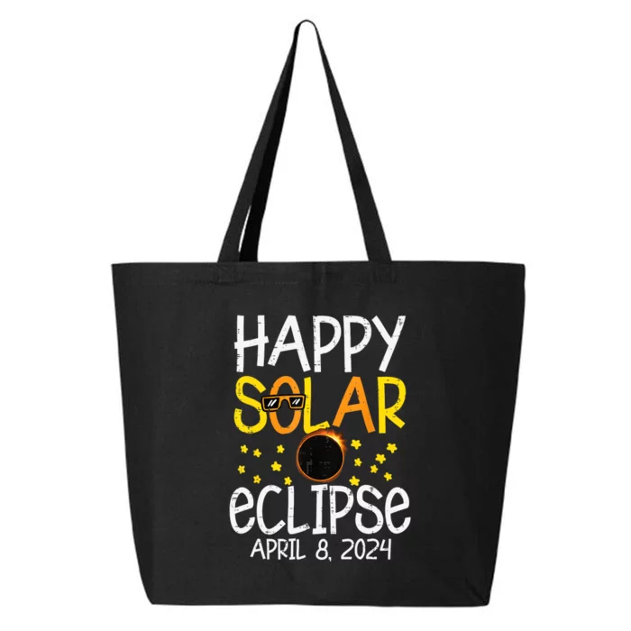 Happy Solar Eclipse April 8 2024 04 08 24 25L Jumbo Tote