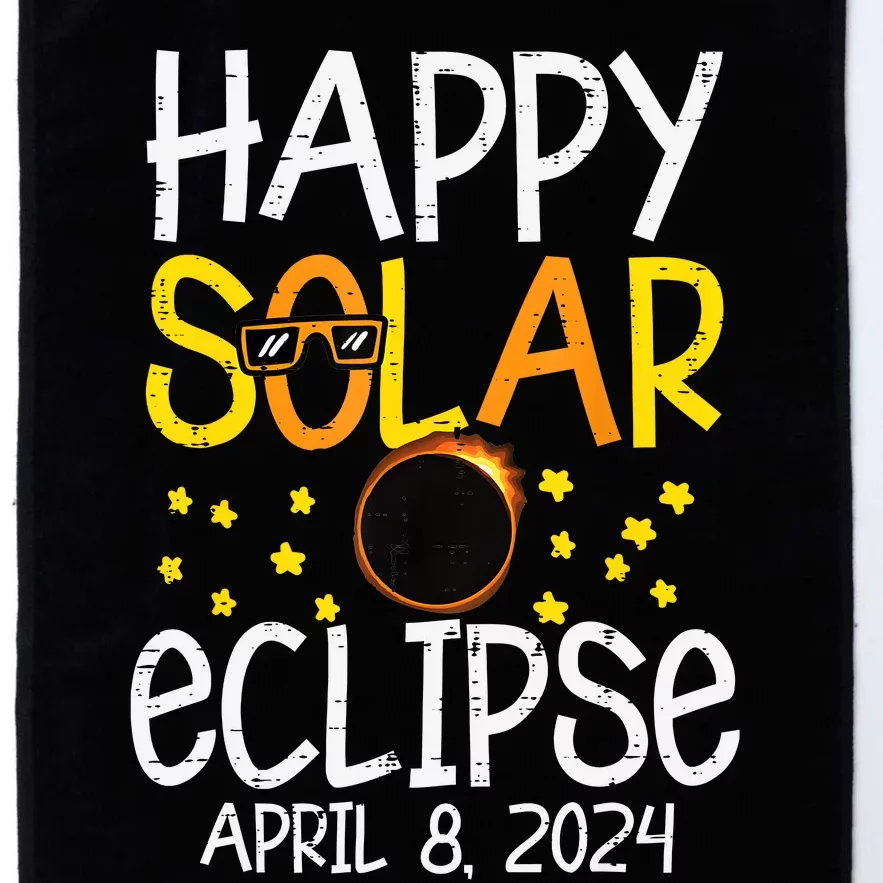 Happy Solar Eclipse April 8 2024 04 08 24 Platinum Collection Golf Towel