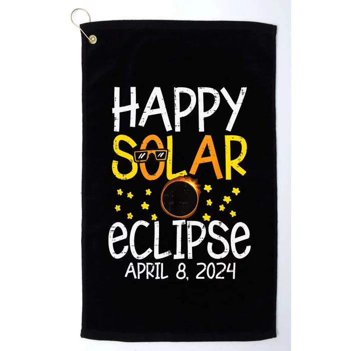 Happy Solar Eclipse April 8 2024 04 08 24 Platinum Collection Golf Towel