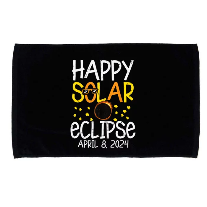 Happy Solar Eclipse April 8 2024 04 08 24 Microfiber Hand Towel