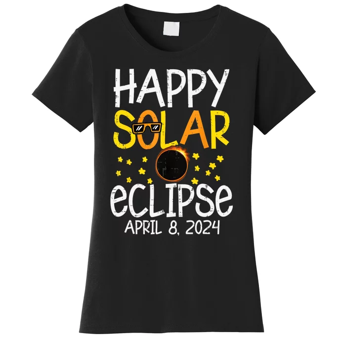 Happy Solar Eclipse April 8 2024 04 08 24 Women's T-Shirt