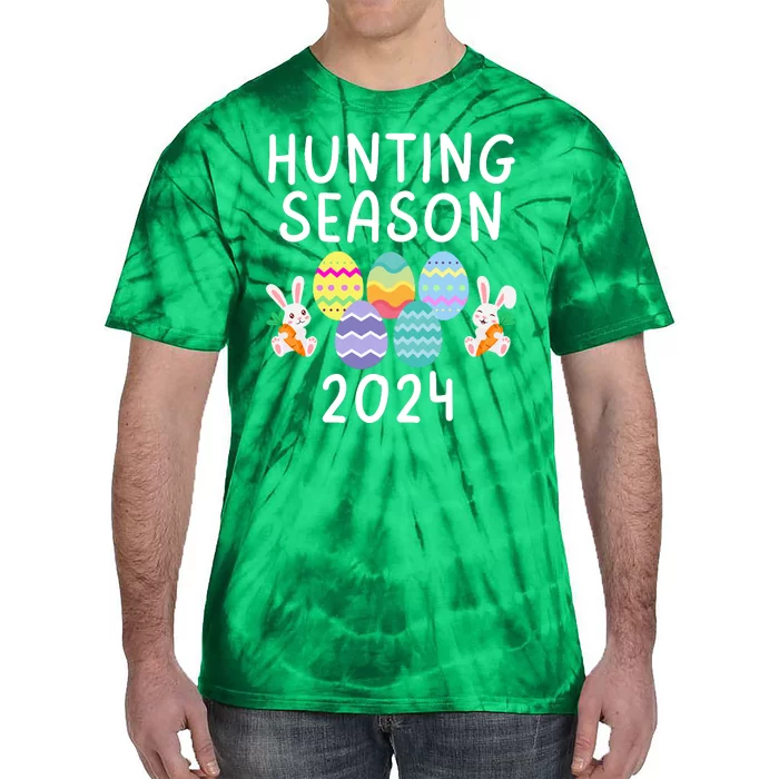 Hunting Season Eggs Funny Easter Day 2024 Egg Hunt Hunter Funny Easter Bunny Tie-Dye T-Shirt